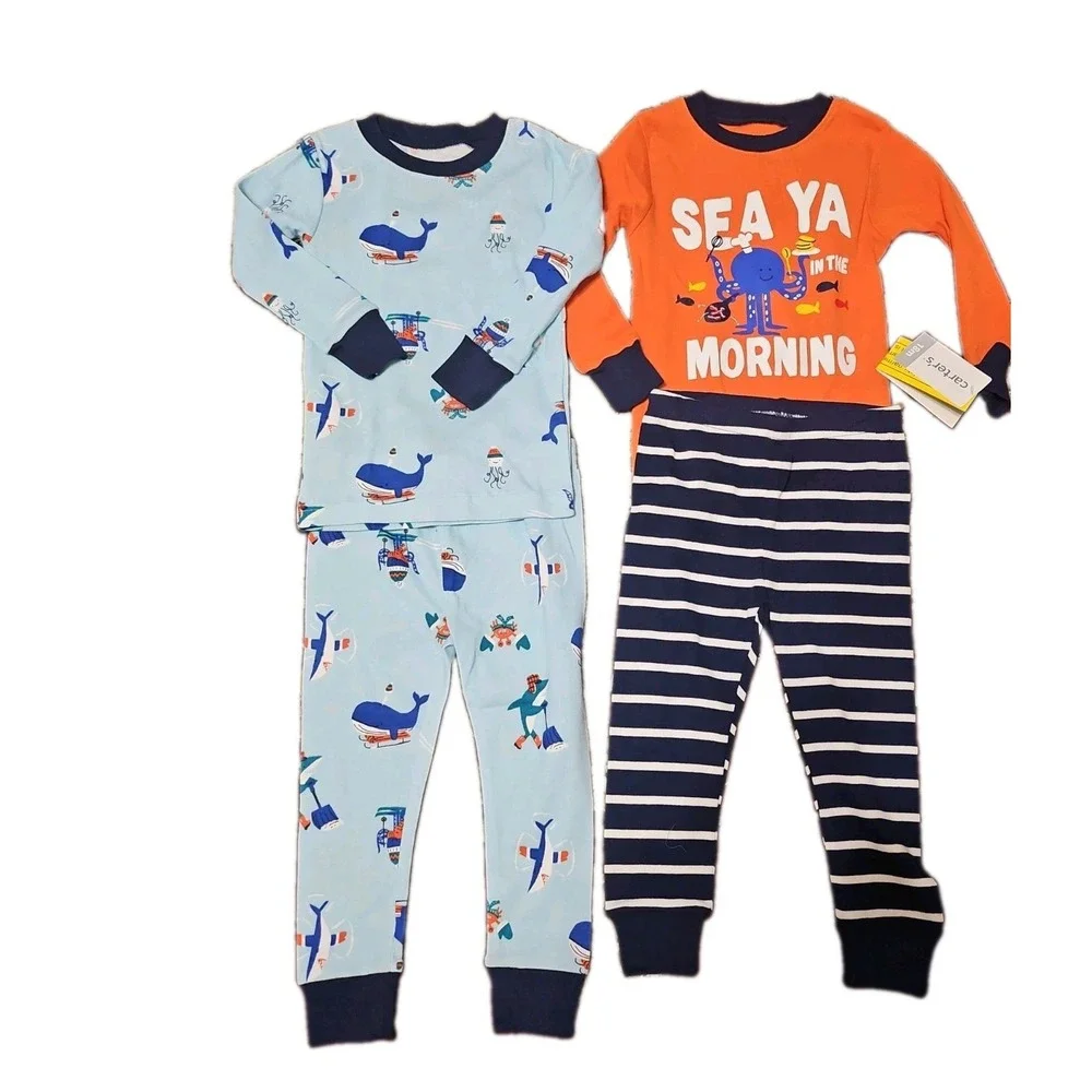 NWT Two Pair Boy's 18 Mo. Carter's Pajama Sets